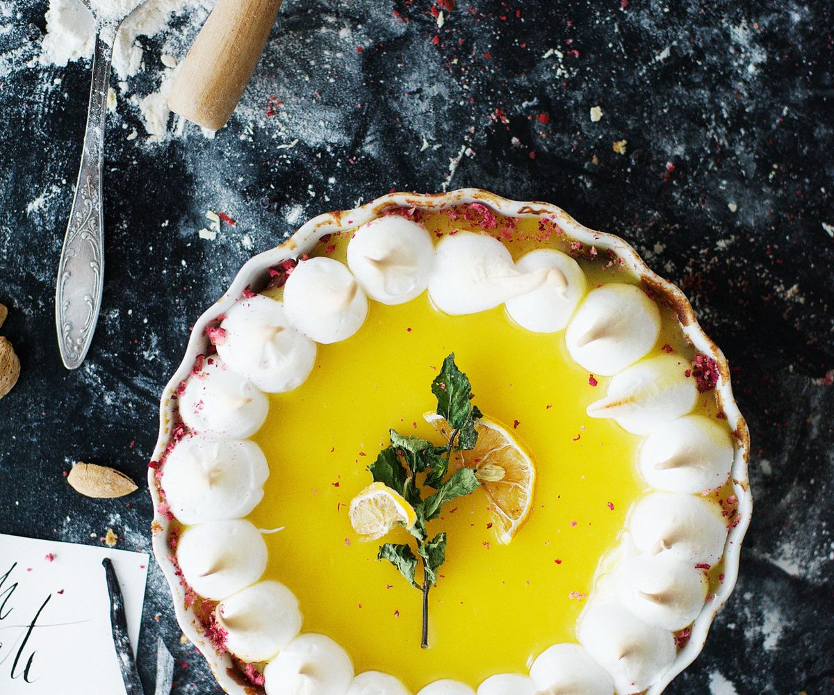 A lemon tart