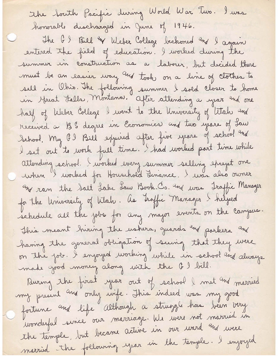 A Brief Autobiopgraphy