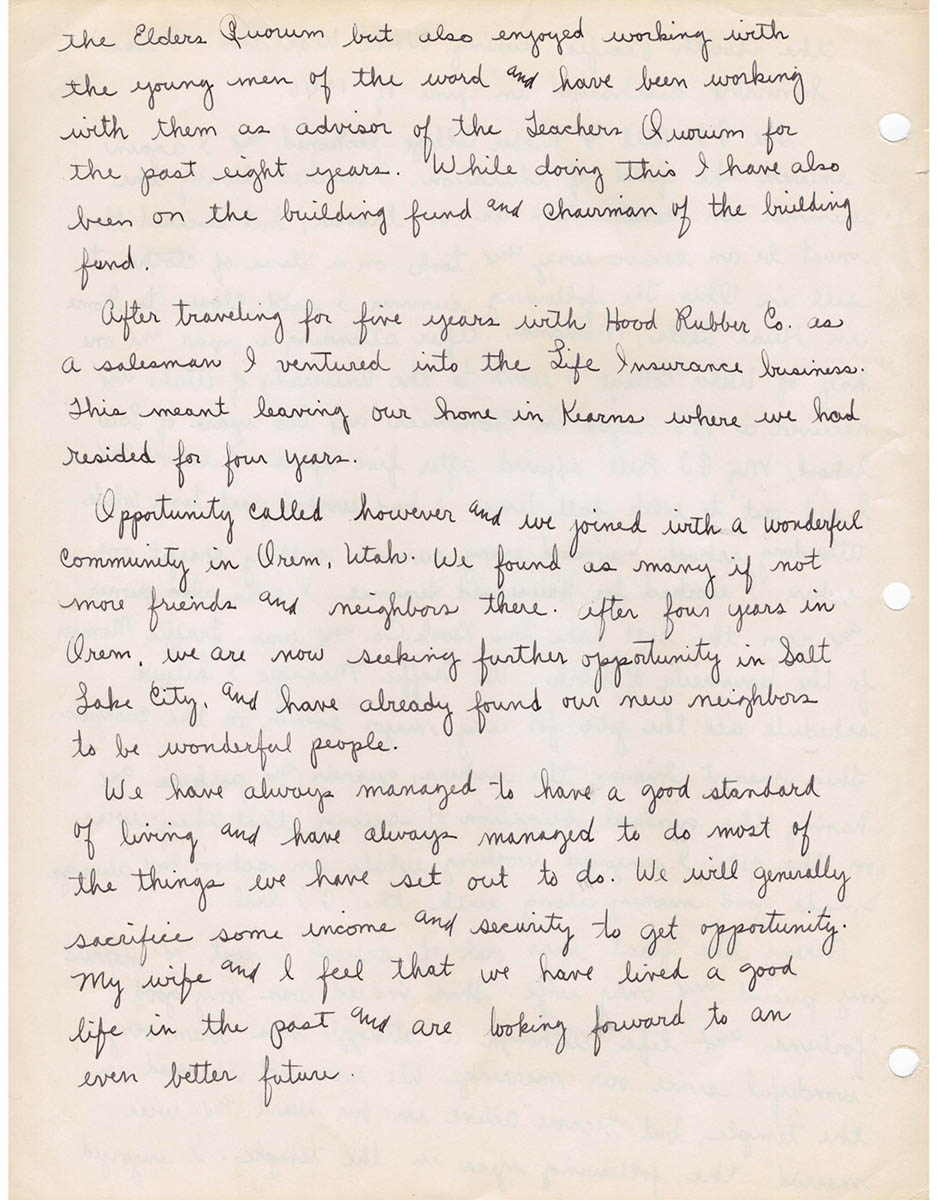 A Brief Autobiopgraphy