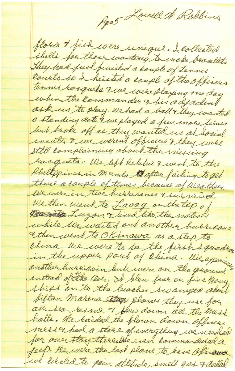 Autobiography written for Robbins Family History Book