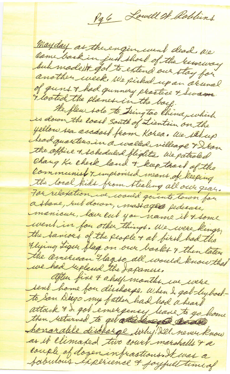 Autobiography written for Robbins Family History Book