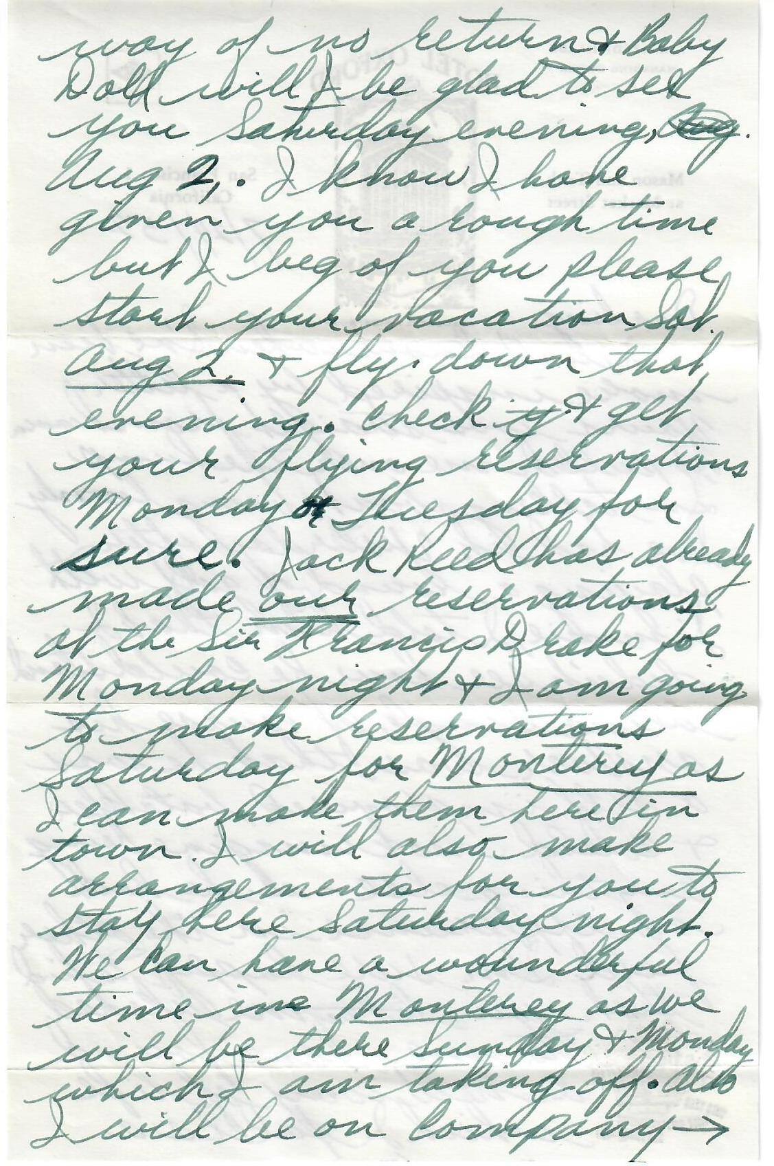 Letter 7/24/1952
