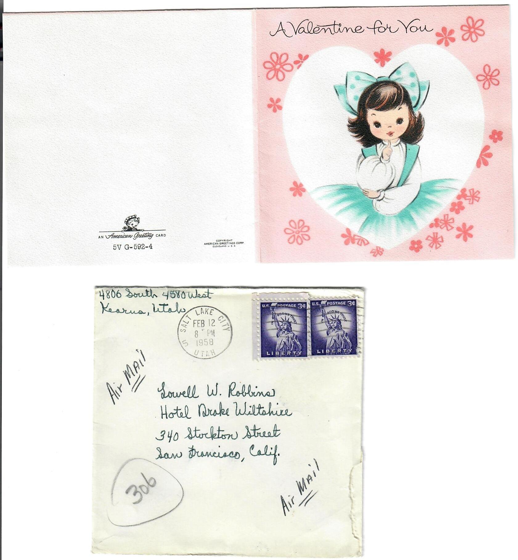 Letter 2/12/1958 Jalaine to Bud
