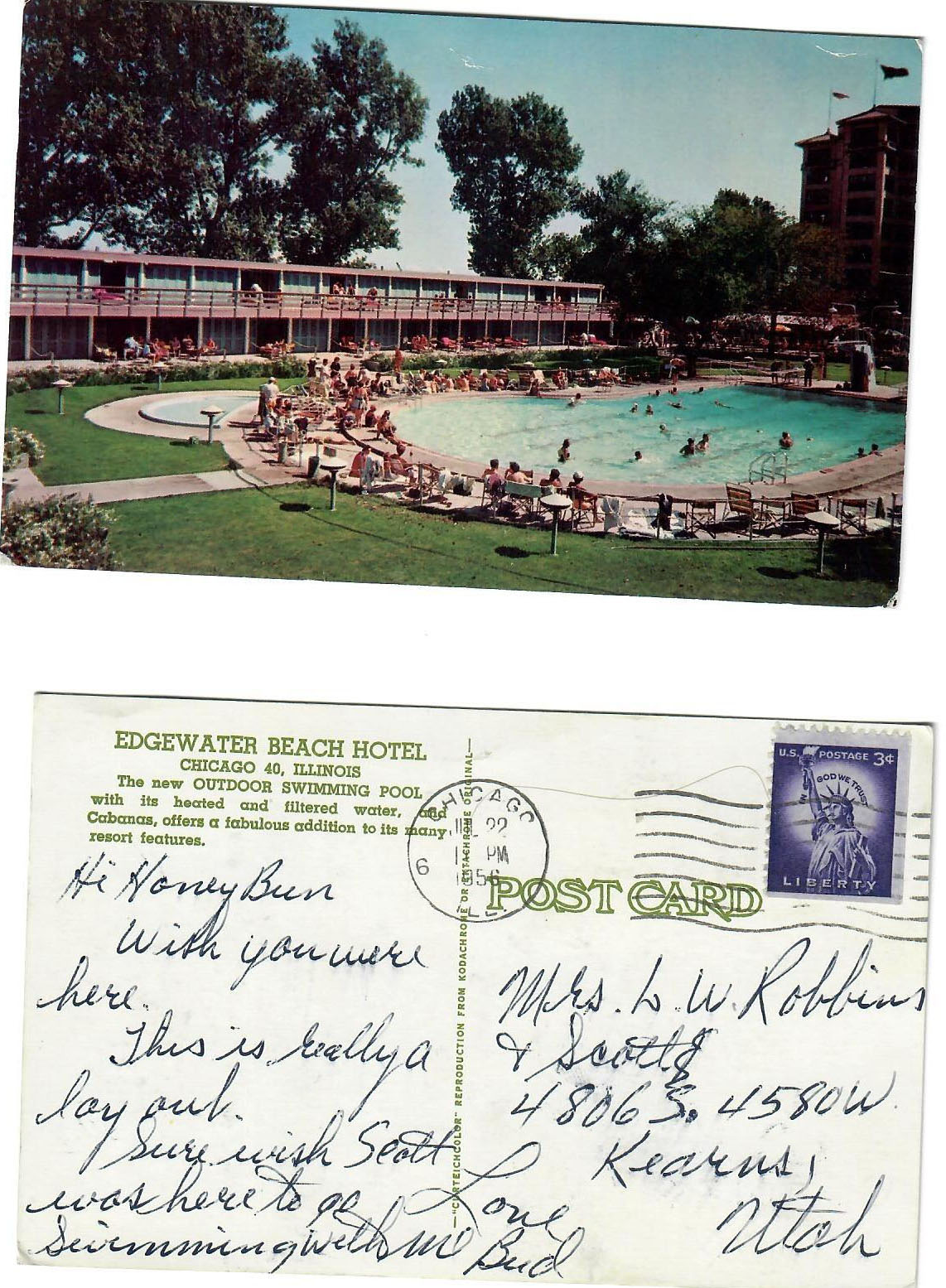 Postcard 7/22/1956