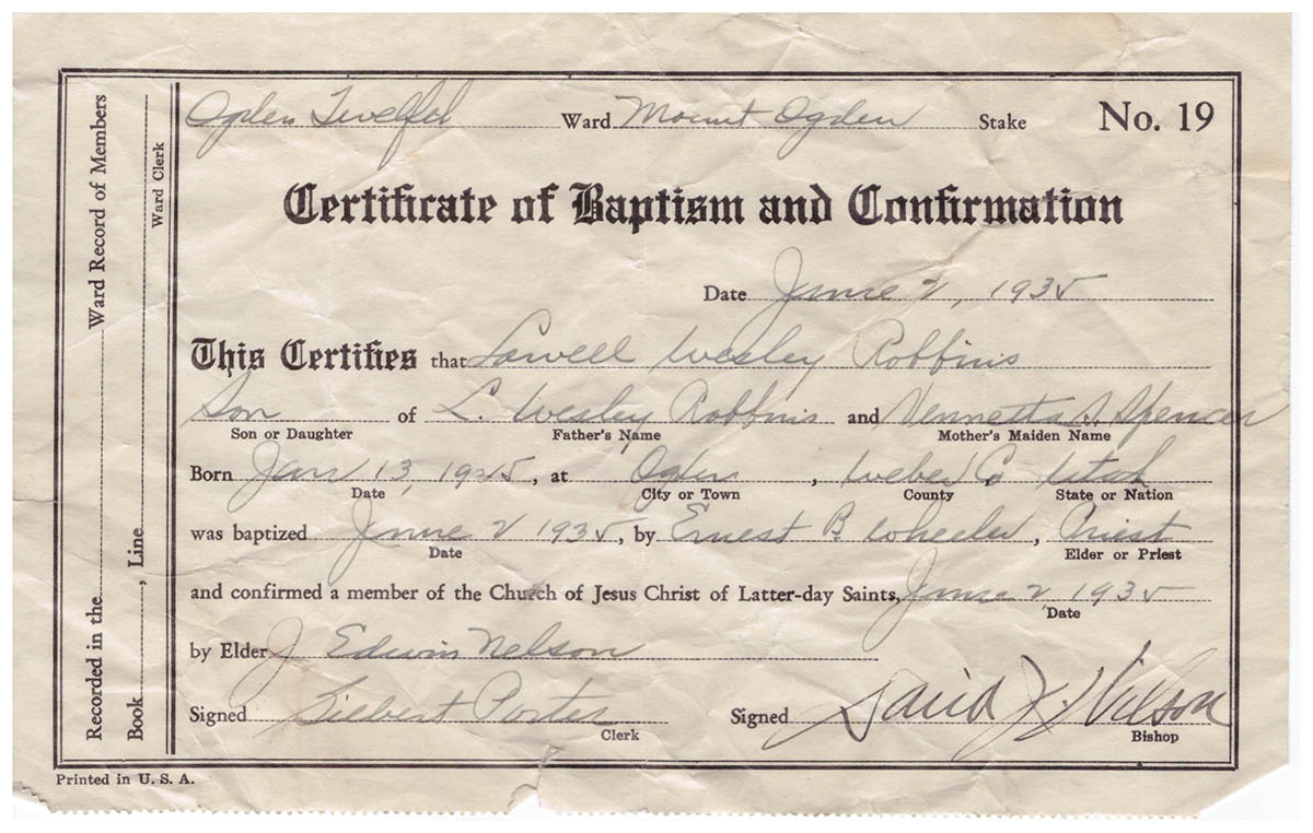 Baptism Confirmation