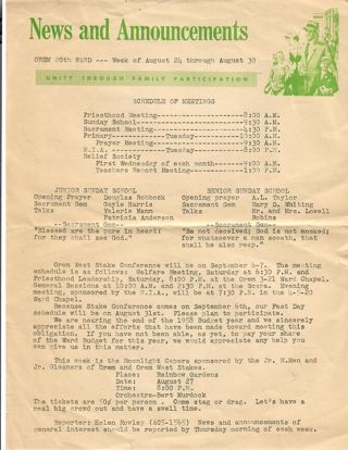 Orem Church Program