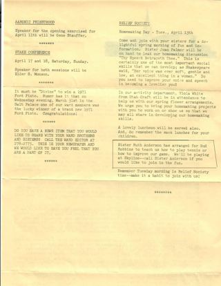 4th Ward Newsletter
