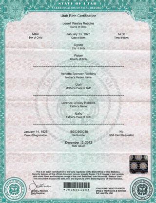 Birth Certificate