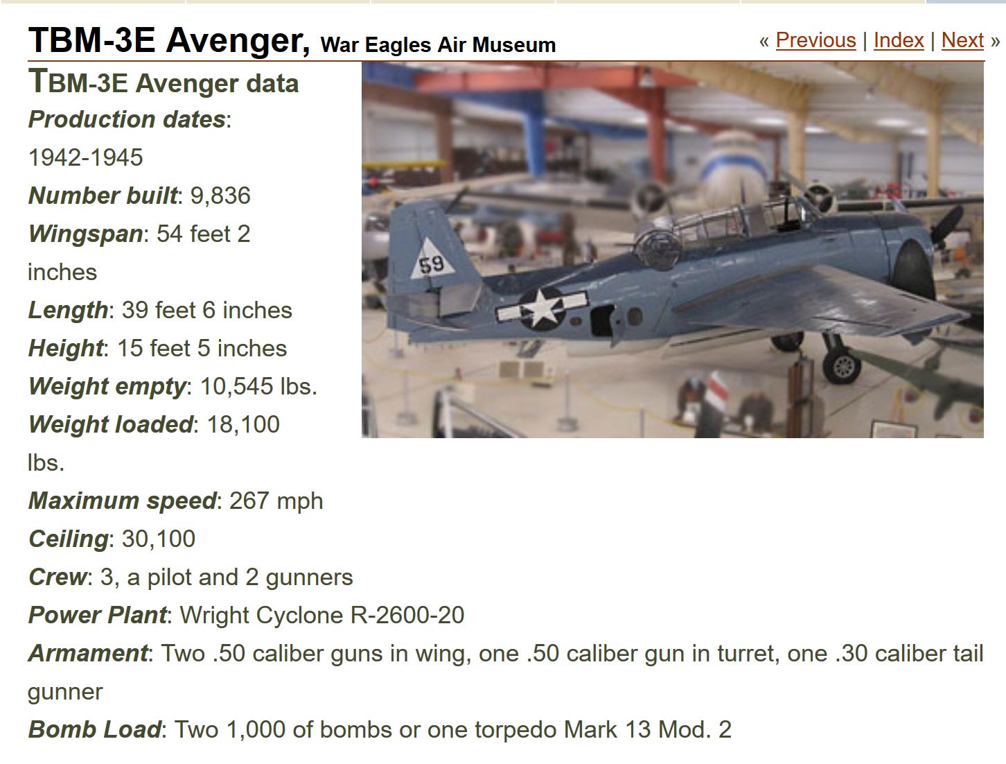 Grumman TBM-3E Avenger