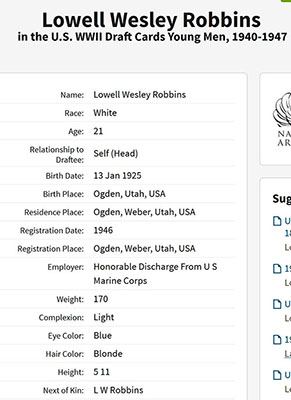 USMC Muster Rolls