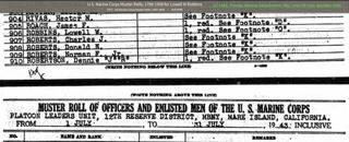 USMC Muster Rolls
