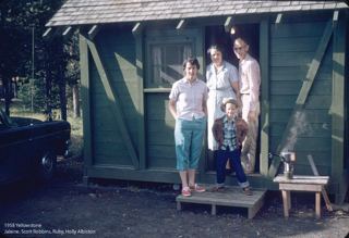 1958 Yellowstone, Bud, Jalaine, Scott, Harold and Ruby Albiston