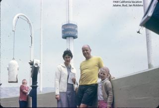 1968 California Vacation, Bud, Jalaine, Scott and Jan