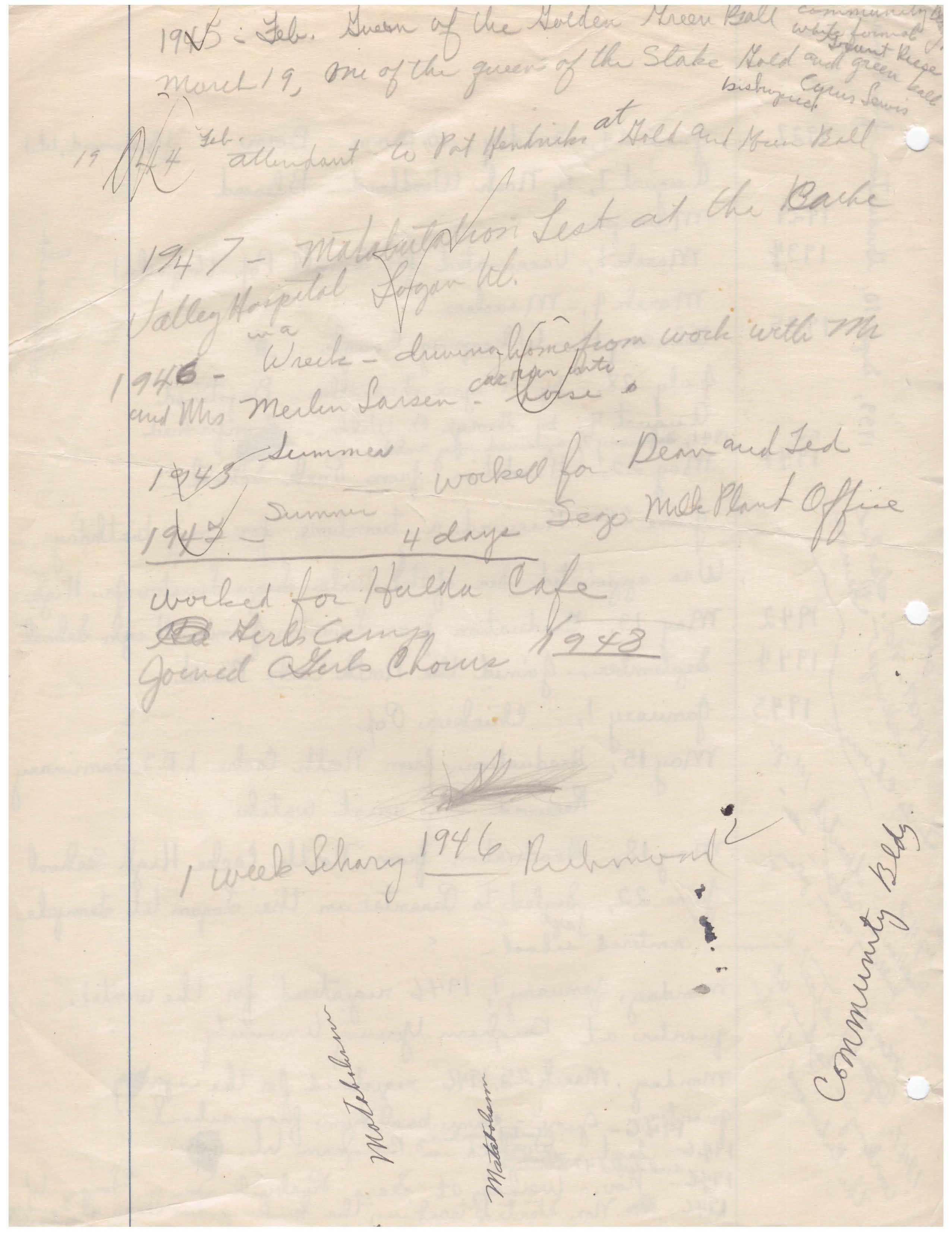 Early Autobiography Draft