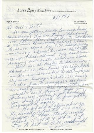 Letter 2/7/1958