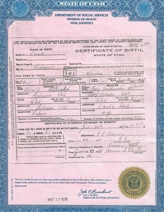 Birth Certificate