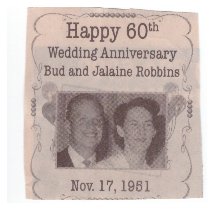 Bud and Jalaine's 60th Anniversary