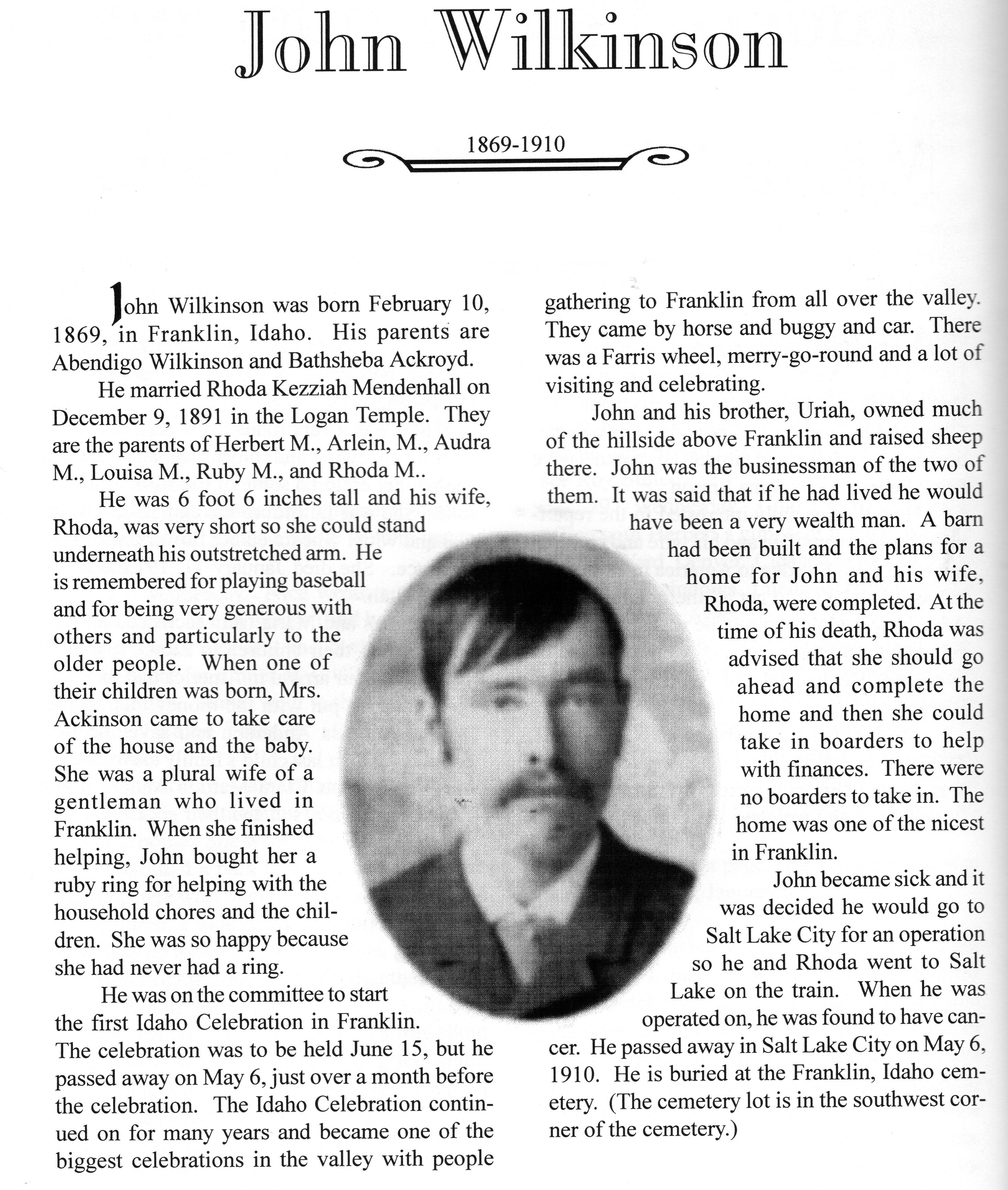 From the Wilkinson collection