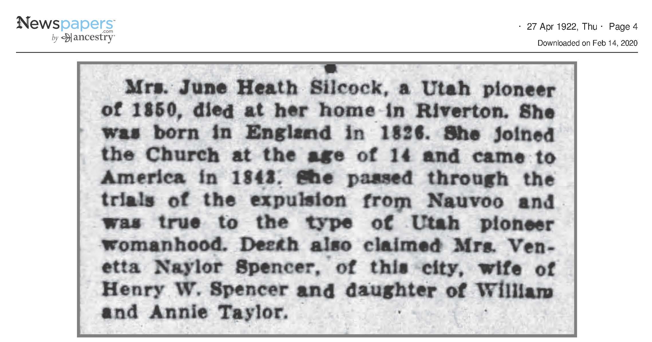 1902 Newspaper Clippings