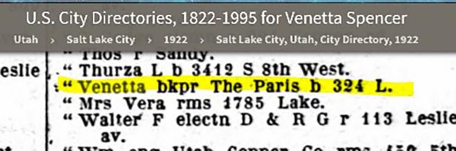 1922 City Directory