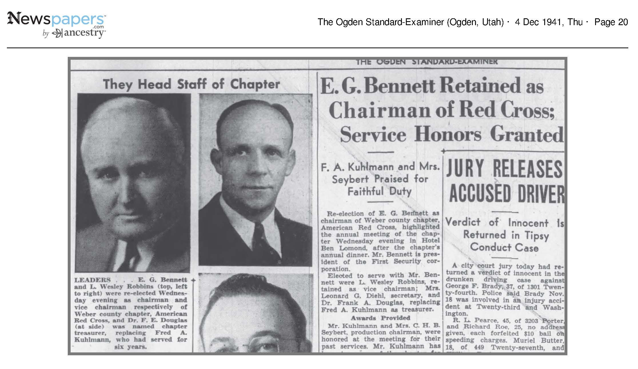 1941 Newspaper Clipping