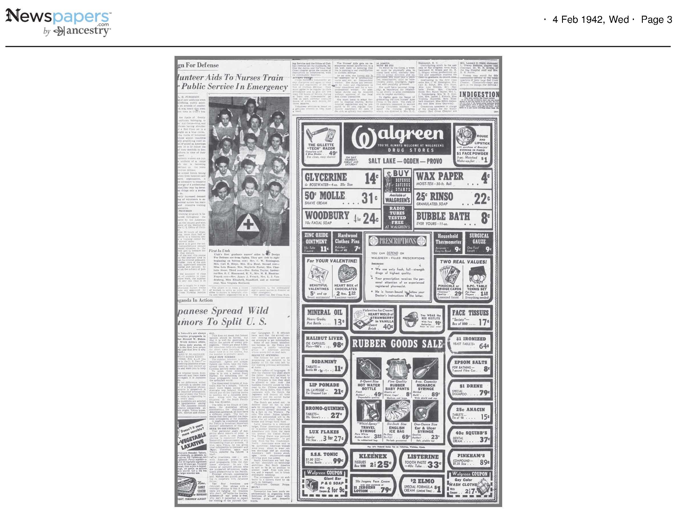 1942 Newspaper Clipping