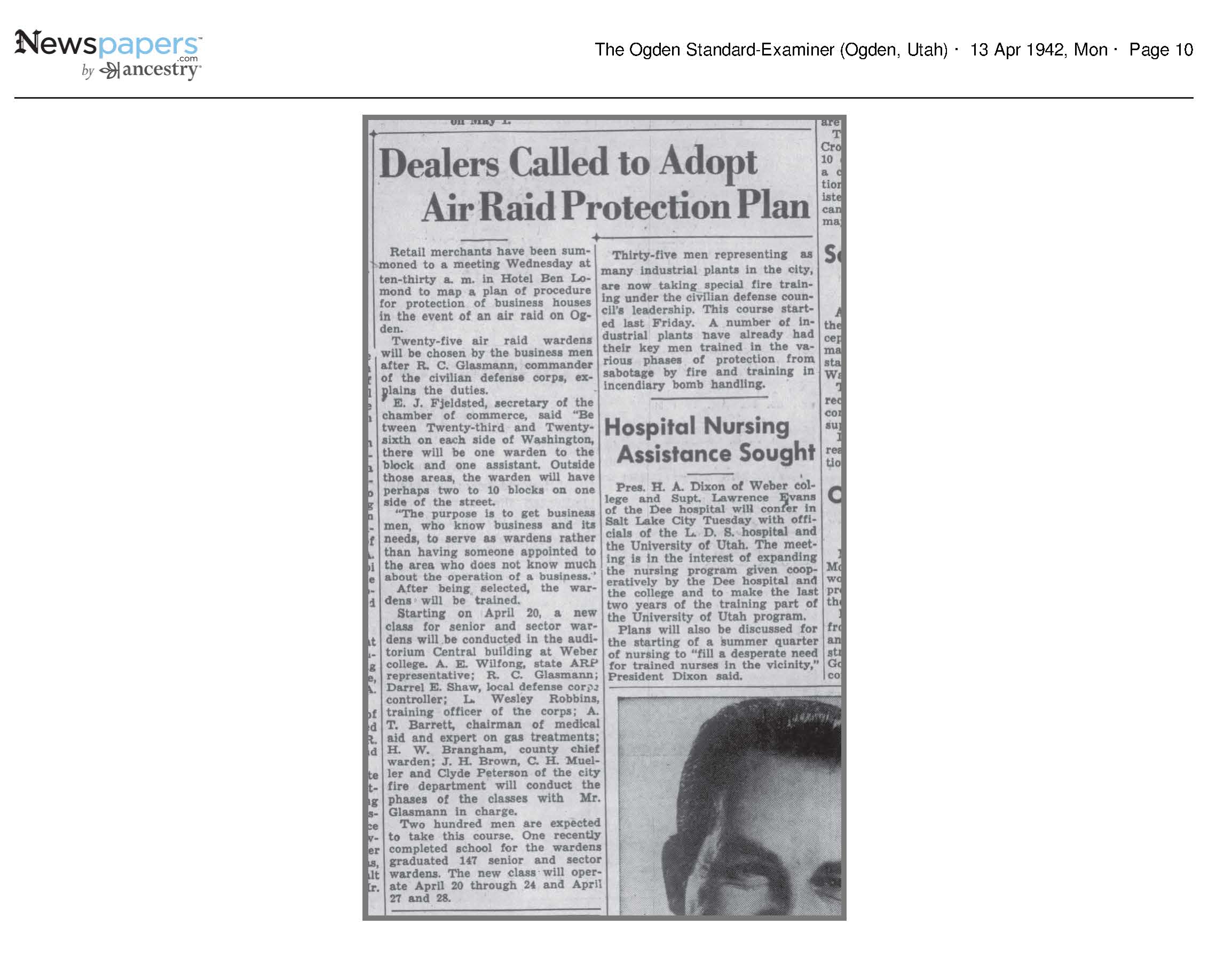 1942 Newspaper Clipping