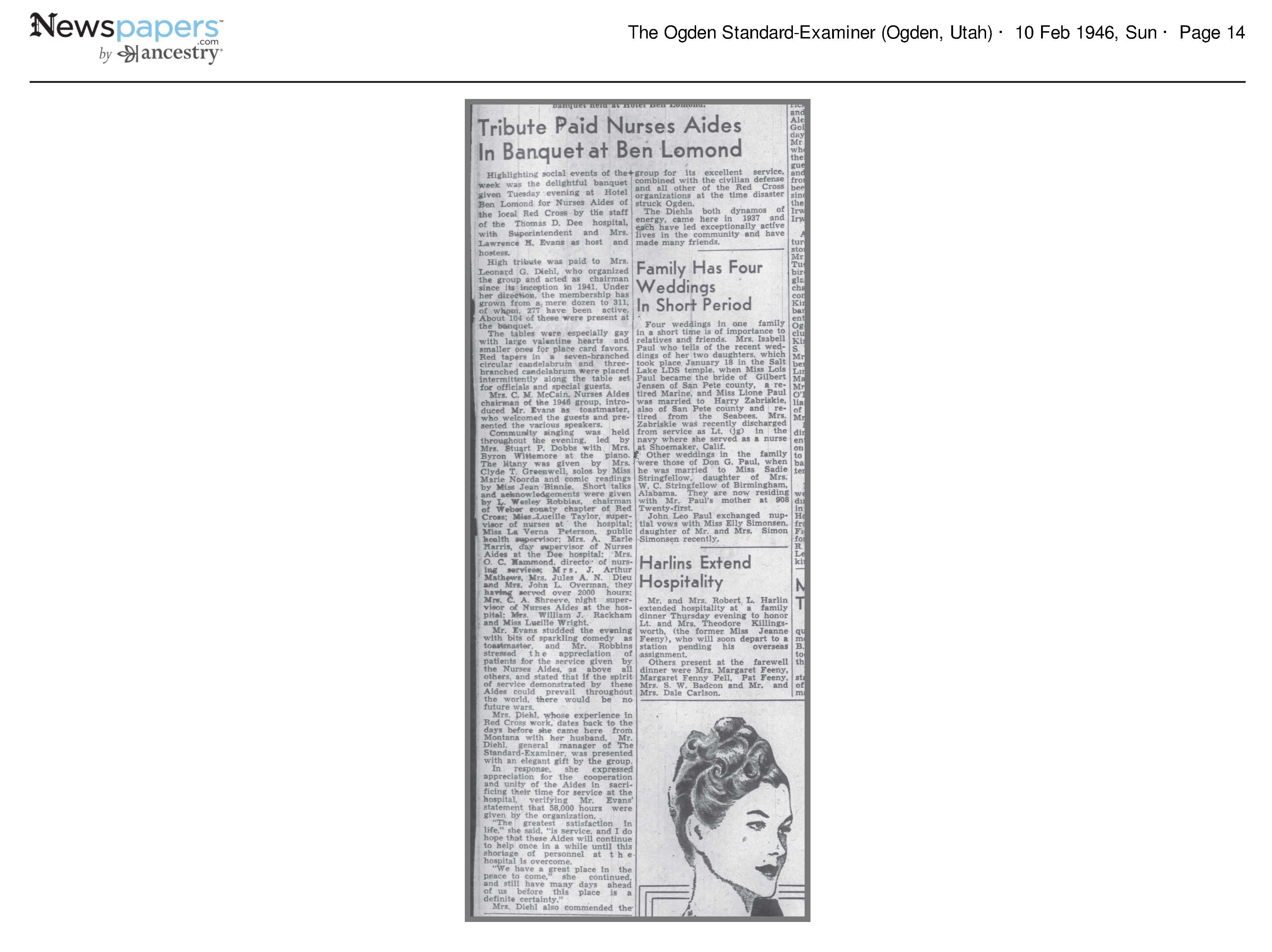 1942 Newspaper Clipping