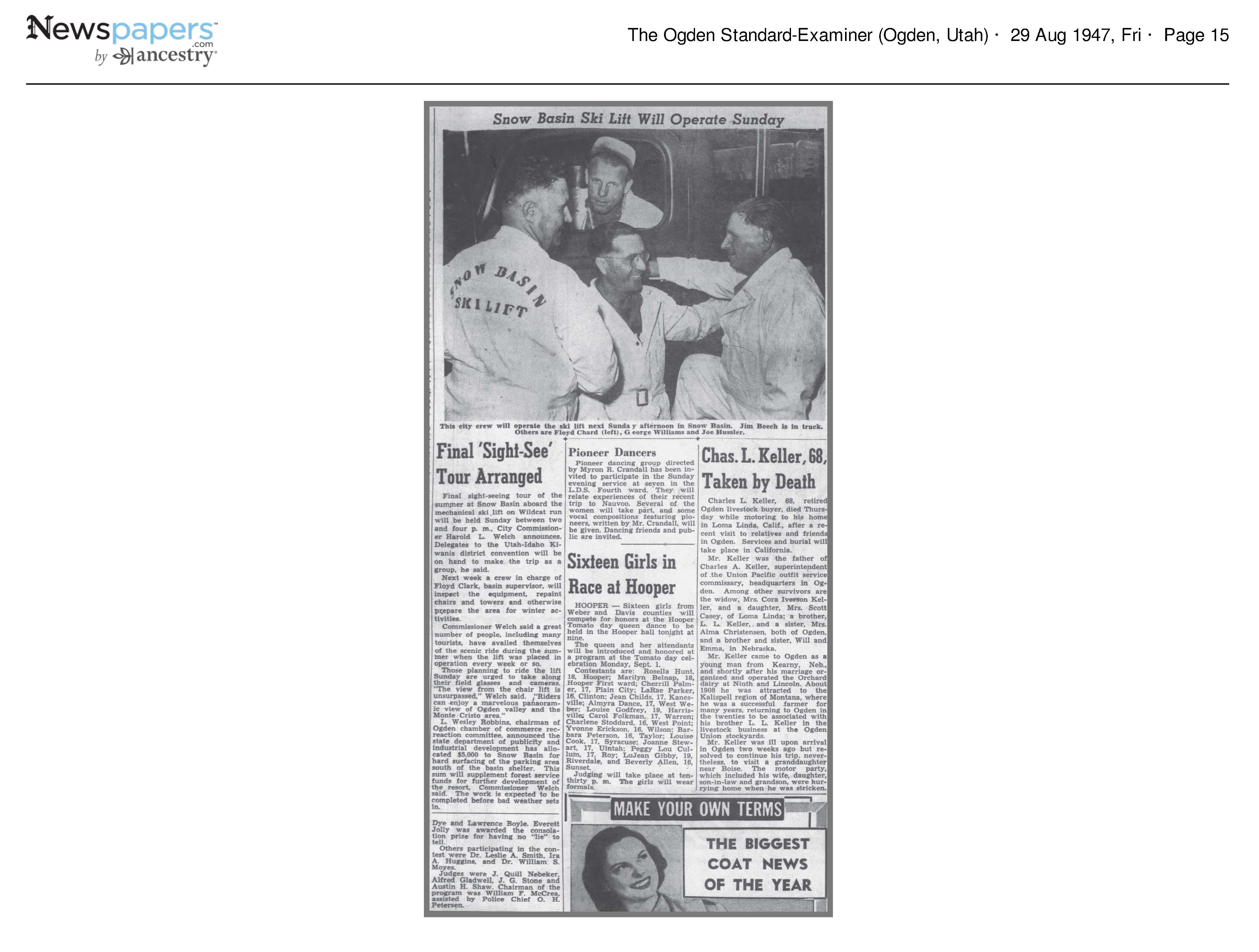 1942 Newspaper Clipping