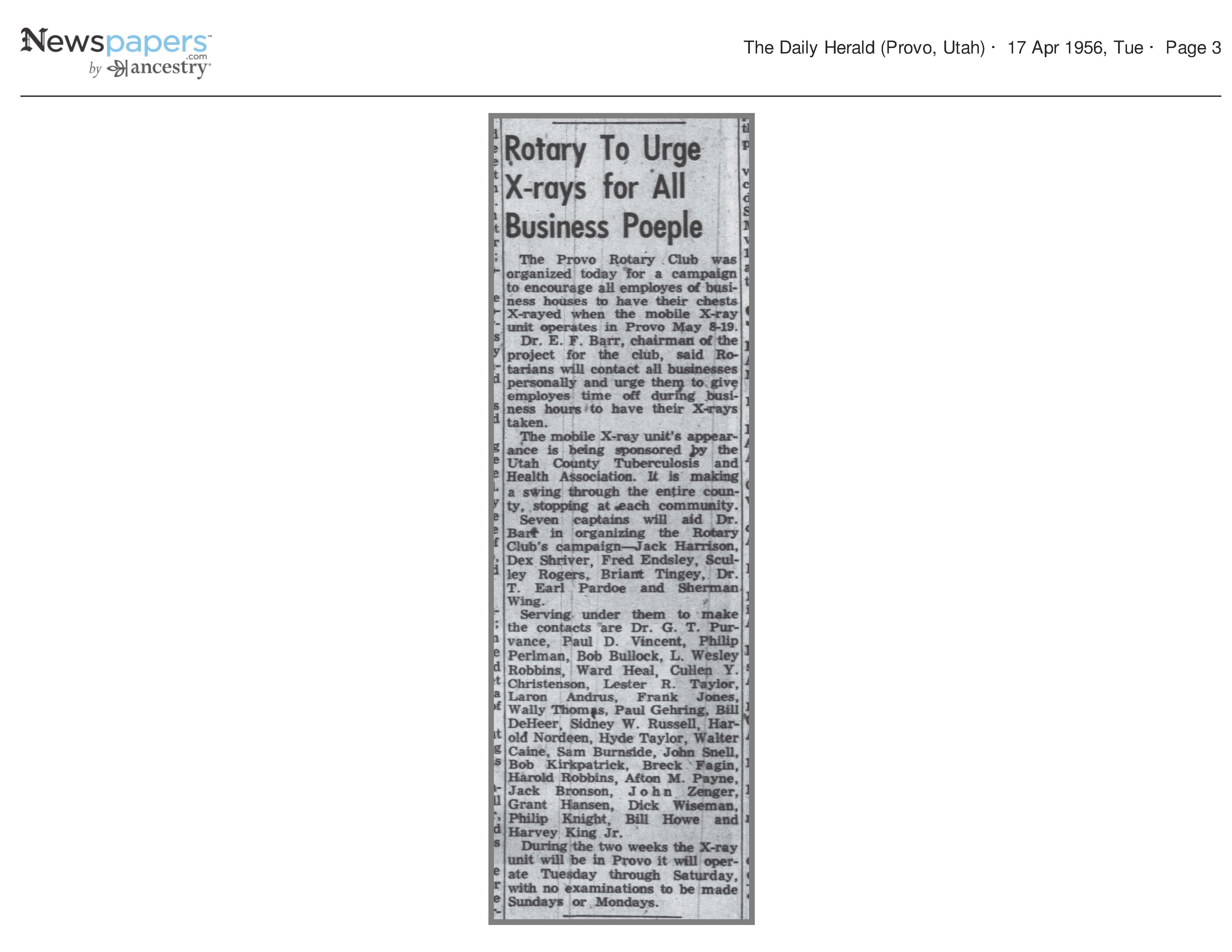 1942 Newspaper Clipping