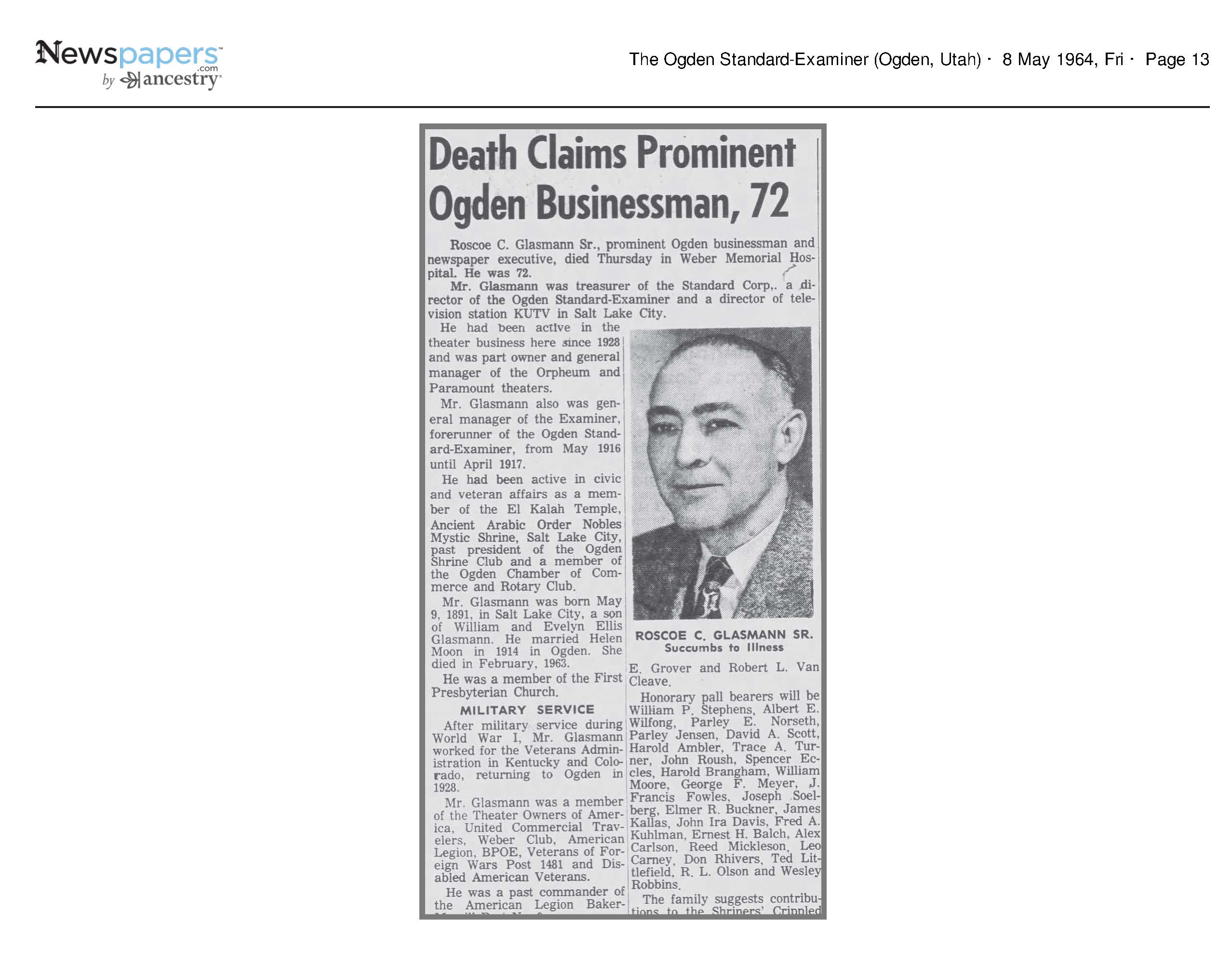 1942 Newspaper Clipping