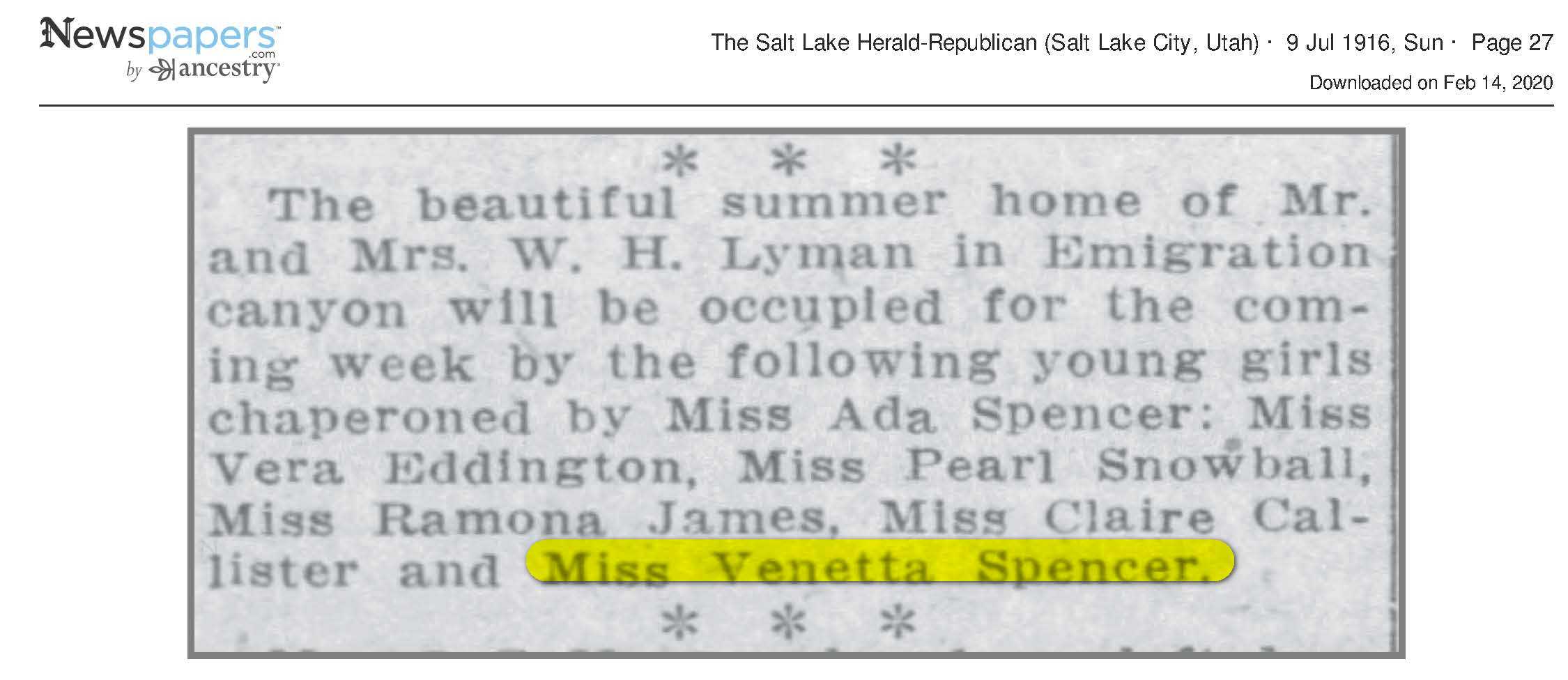 Mrs. G.F. Naylor entertained in honor of daughter Miss Rhea 