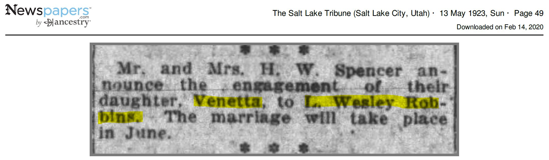 Spencer-Robbins announce engagement