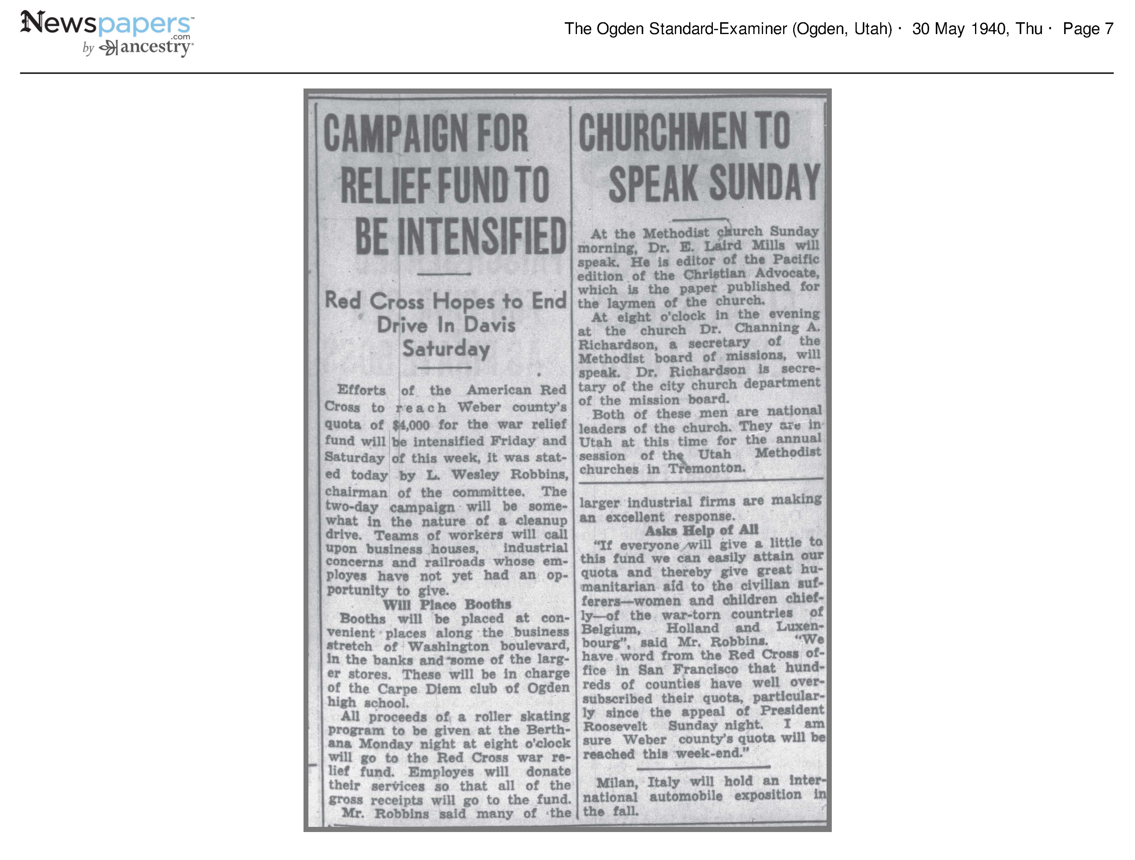 Campaign for Relief Fun to Be Intensified