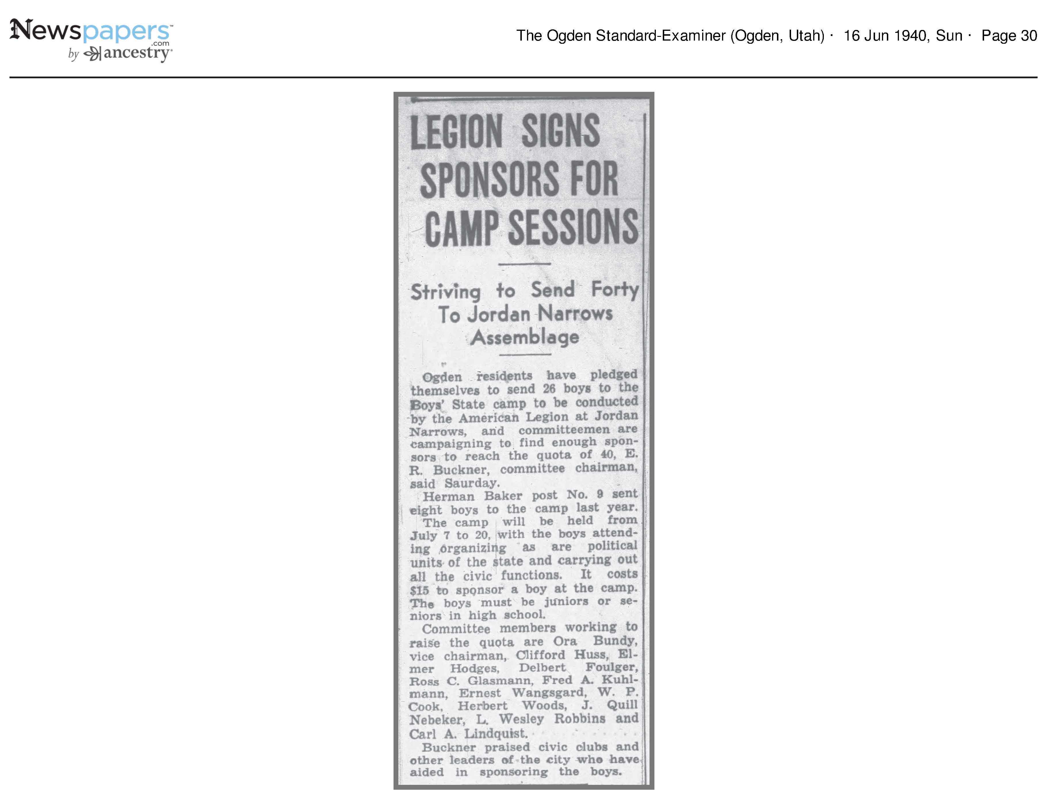 Legion Signs Sponsors for Camp Sessions