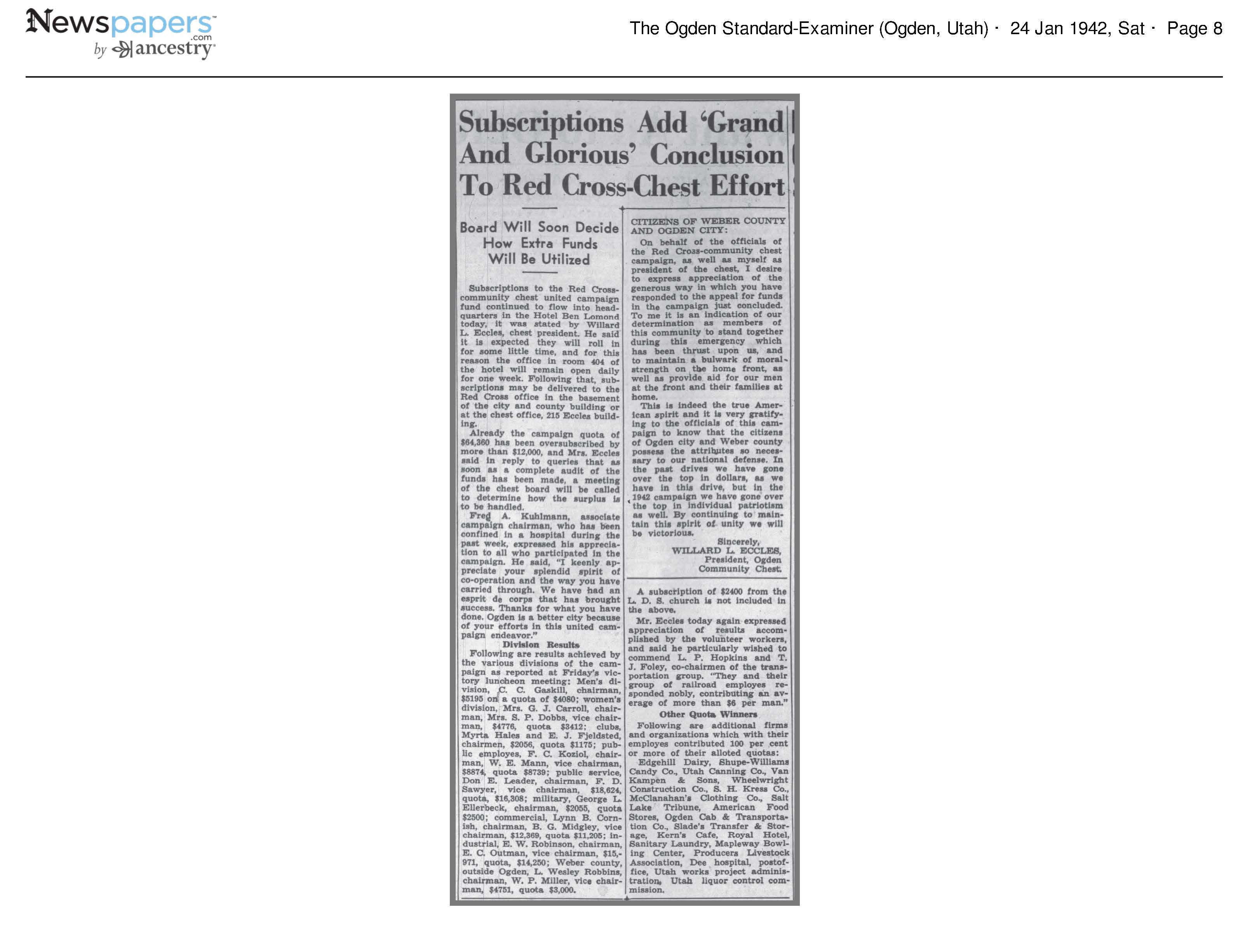 Subscriptions Add 'Grand and Glorious' Conclusion to Red Cro