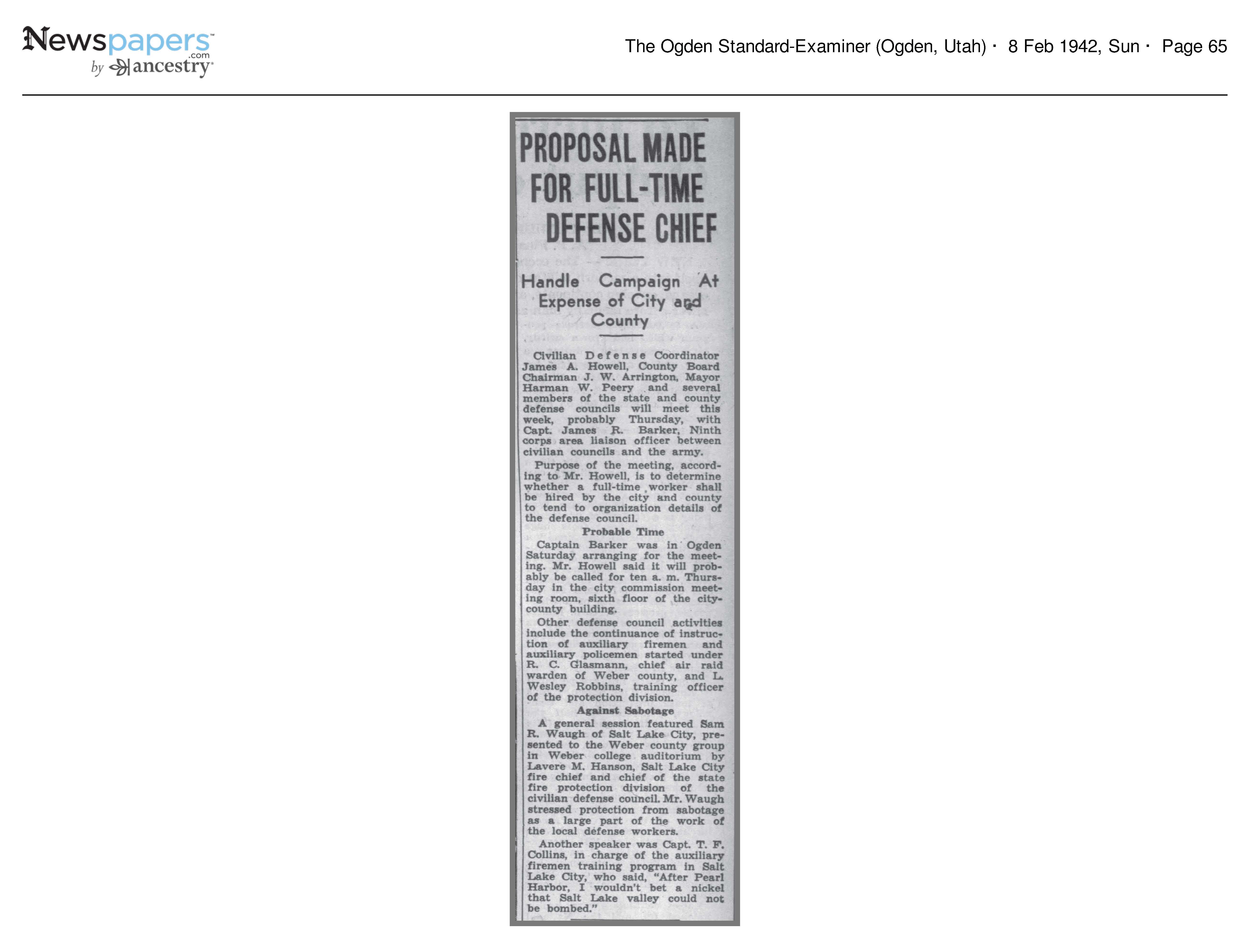 Proposal Made for Full-Time Defense Chief