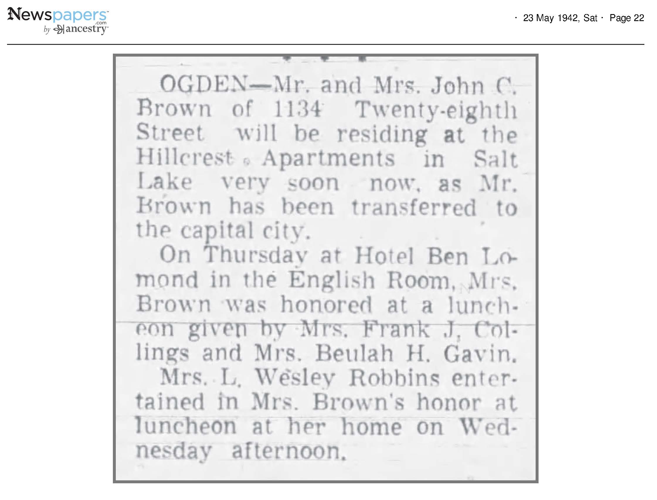 Parties Honor Residents Leaving Ogden