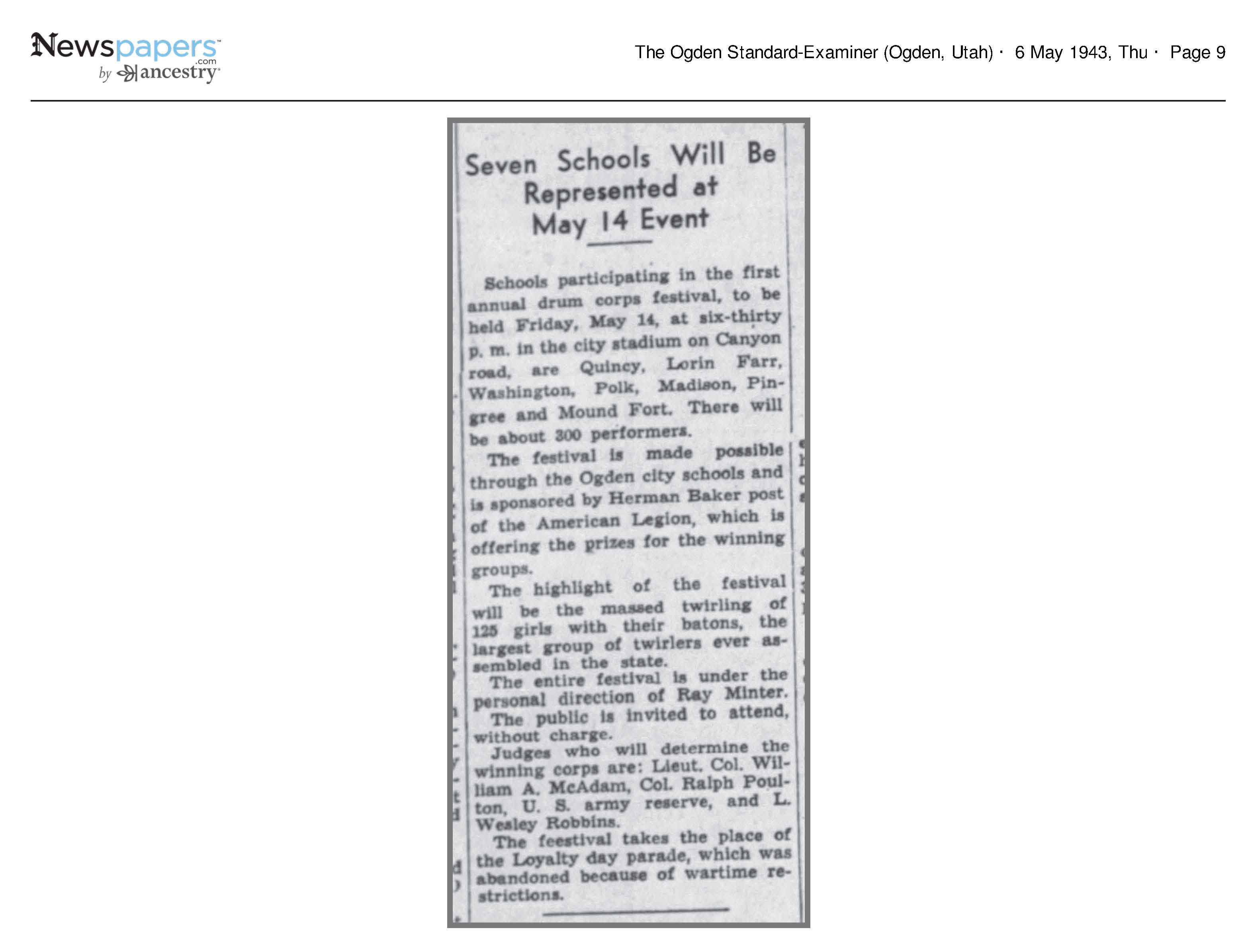 Seven Schools Will Be Represented at May 14 Event