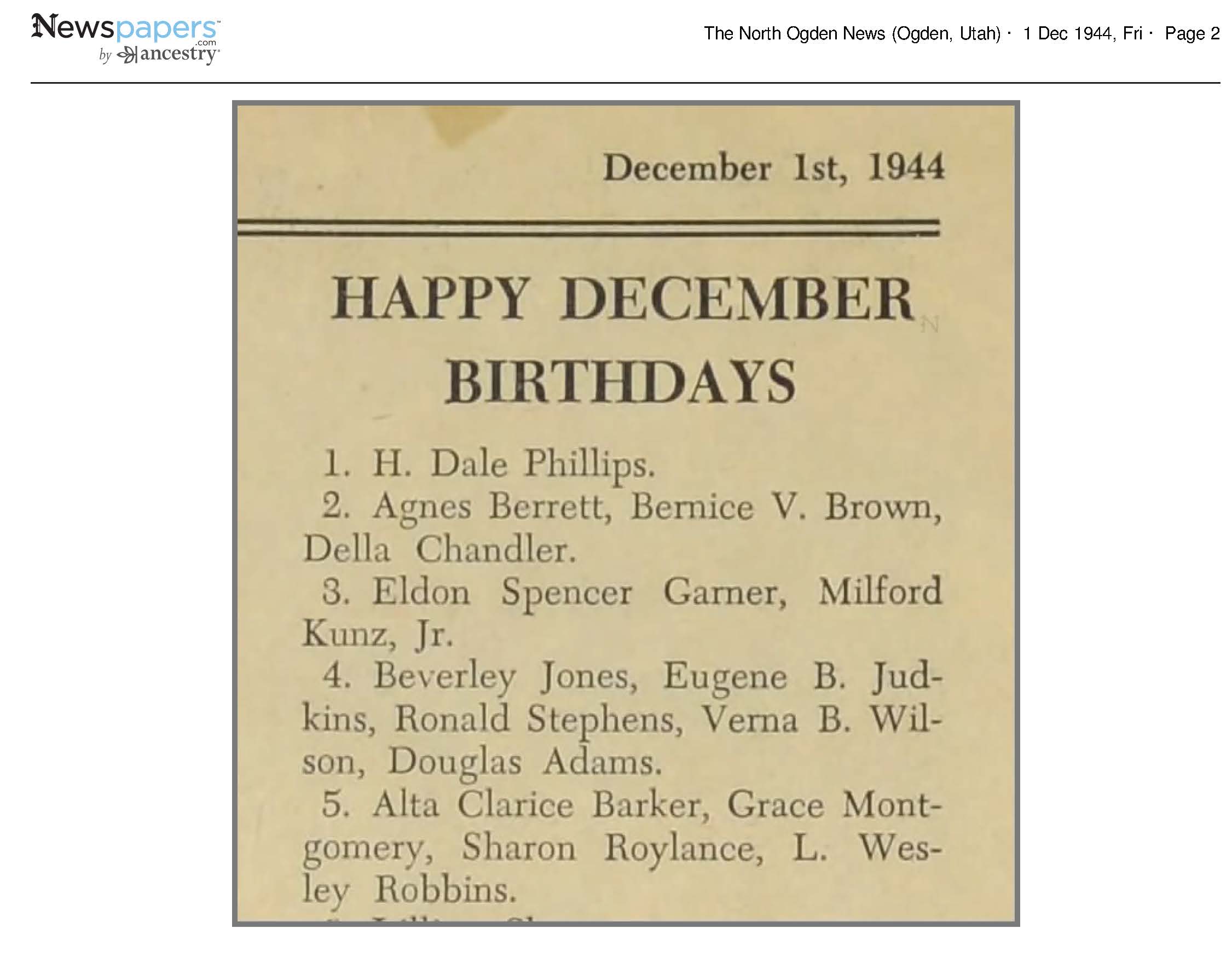 Happy December Birthdays