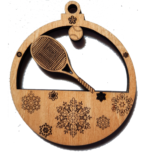 custom tennis ornaments